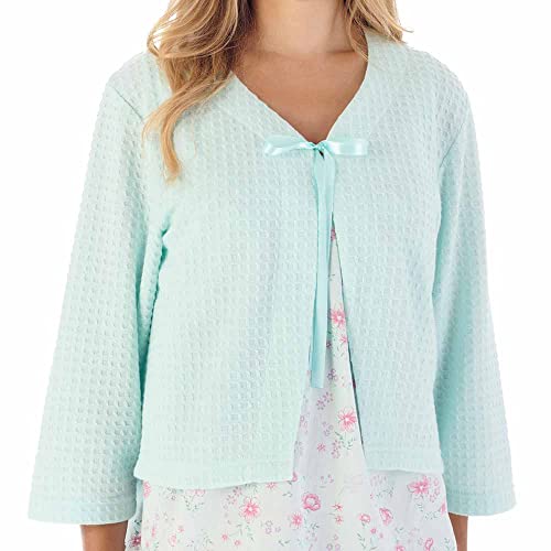 Slenderella Summer Ribbon Tie 3/4 Sleeve Bedjacket (24/26 mint)