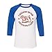TeesAndTankYou Drinking Class Three-Quarter Raglan Sleeve Baseball Shirt Unisex 2X-Large White/Royal
