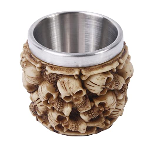 Taza 3D de cerveza en acero inoxidable y resina medieval con capacidad individual 5