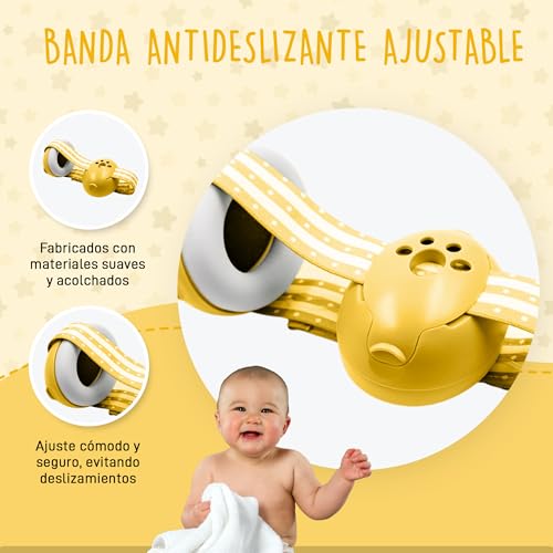 Miniatura 3 de Tarleys Protectores Auditivos Para Bebes Y Niños De 0 A 36 Meses - Reducción De Ruido De 27db - Cascos Bebe Antirruido - Orejeras Antirruido Con Bolsa De Transporte - Orejeras Ajustables.