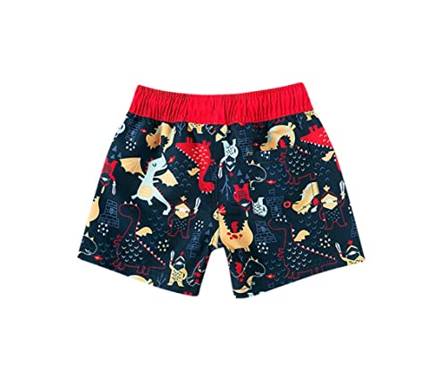 Shorts de Praia Estampado, Tip Top, Meninos, Laranja, 1T