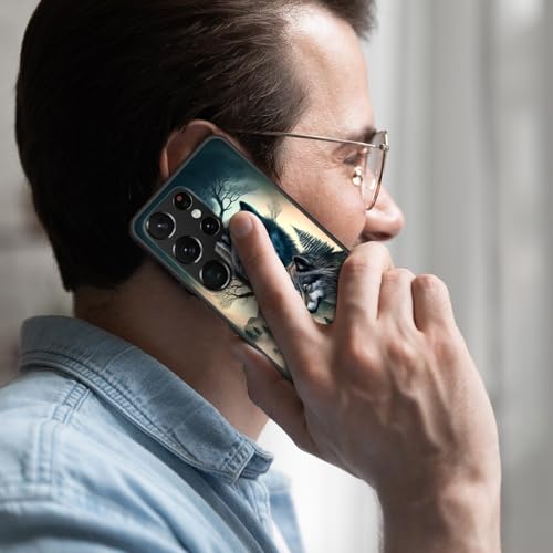 BFUKVOU for Galaxy S26 Ultra Case,Premium Soft Silicone Rubber Full-Body Protective Bumper Case for Samsung Galaxy S26 Ultra 6.9 inch 2026,Forest Wolf - image 7