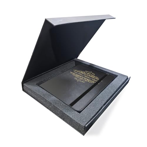 Image of Brown Cloud Personalized Black Leather Cover Notebook /Diary with Black Gift Box with Personalised /Customized Photographs /Message /Quote for Personal /Corporate Gift (2)