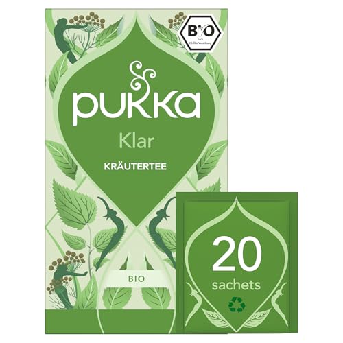 Pukka | Bio-Kräutertee Klar | Fenchel, Aloe Vera, Pfefferminze, Löwenzahn und Brennnessel | 20 Teebeutel