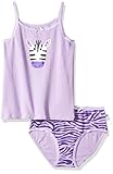 Zoocchini Little Girls' Cami Panty Set, Organic Cotton - Purple Zebra 4T-5T