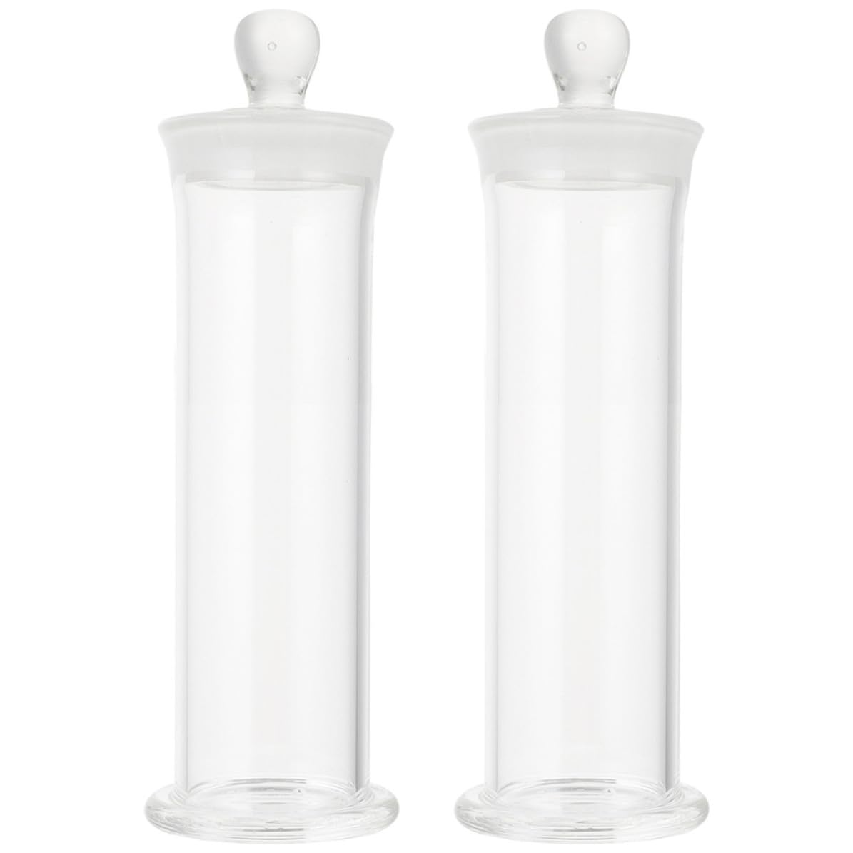 ifundom 2 Piezas Botella y Sellado Hermético de Vidrio de Borosilicato Superficie Lisa Resistente a Altas Temperaturas y Almacenamiento Seguro para Muestras de Laboratorio para Uso