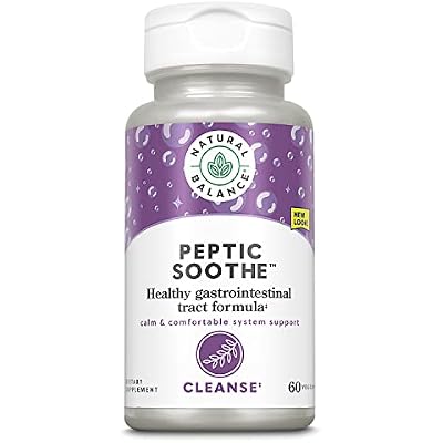 Natural Balance Peptic Soothe | Gastrointestinal Formula for Healthy Digestion Support | with Zinc Carnosine, L-Glutamine & Mastic Gum | 60 VegCaps