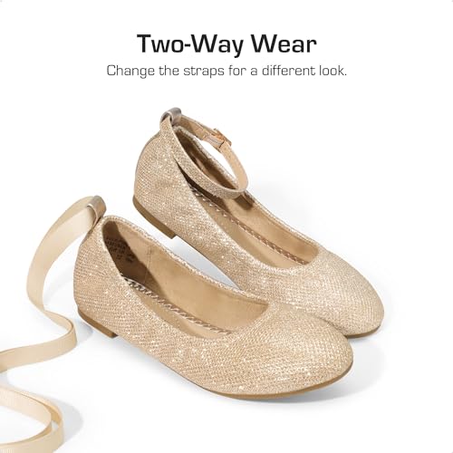 DREAM PAIRS Girls Dress Shoes Girl's Ballerina Flat Ankle Strap Ballet Flats (Toddler/Little Kid/Big Kid)2