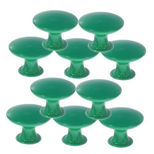 Hemobllo 10 Piezas Tiradores Redondos Vintage Verdes para Armarios Tiradores de Aleación de Zinc con Orificio Único para Muebles de Cocina y Dormitorio