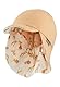 Sterntaler Wende Schirmmütze Giraffen - Sommermütze aus Baumwolle mit Print und Nackenschutz - Wendeseite aus Musselin (Bio) - UV-Schutz 50+ Sonnenmütze - Baby Kinder Kopfbedeckung - Natur, Größe 43