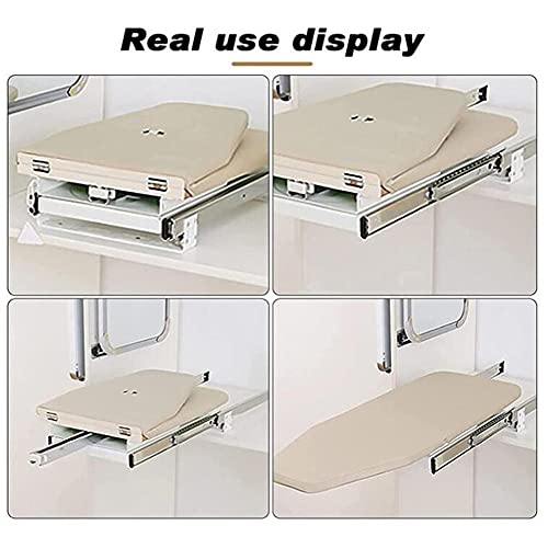 XIAOLIN Retractable Ironing Board,Closet Pull-Out Stow Away,Wardrobe Folding Ironing Board,Locker Pull-Out 1 Pc (Cream Color) - Image 5