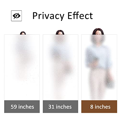 Instruban Window Privacy Film Frosted Glass Covering For Bathroom Opaque Static Cling Heat Control Door Sticker For Office Living Room Non-Adhesive - Matte Pure, 17.5 X 78.7 Inches #TOP6