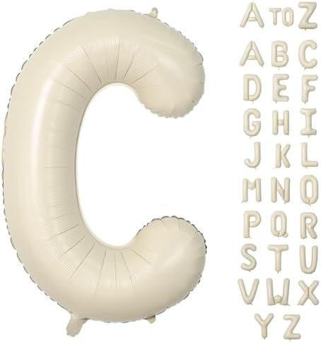 40 Inch Cream Number 8 Balloon, Beige Large 8th Birthday Balloons, Digital 8 Cream White Giant 8 Foil Balloon Helium for Boys Girls 8th Birthday Decorations Anniversary Baby Shower Party Decorations