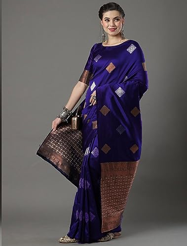 Image of Flosive Women's Fabulous Mix Color Kanjivaram Sona Chandi Silk Saree