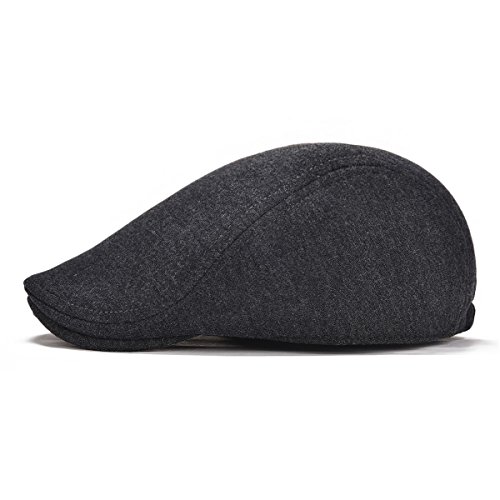 Voboom Men's Cotton Flat Ivy Gatsby Newsboy Driving Hat Cap (Style2-Dark Grey) #TOP1