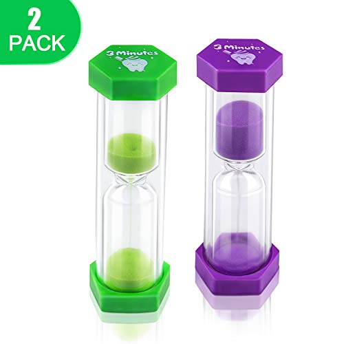 Tooth Brushing Sand Timer 3 Minutes for Kids and Teens, Jeowoqao Hourglass Timer