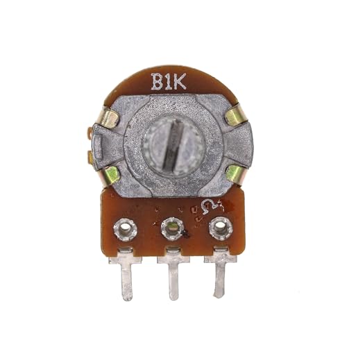 (Pacote de 10) WH148 Potenciômetro horizontal de 6 pinos com duas gangues B1K 1K Ohm Resistores vari