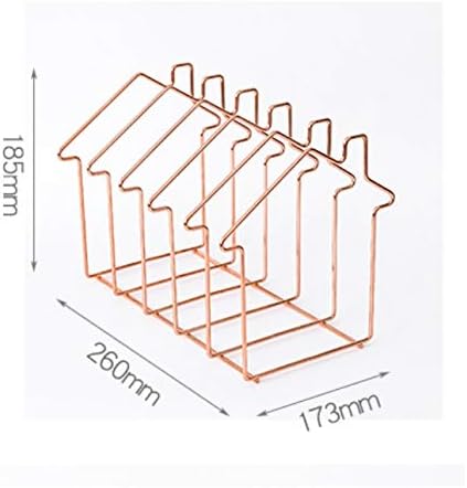 マガジンホルダーファイルソーター、金属電気めっき5スロットデスクオーガナイザーハウスドキュメント、フォルダー、レター、ブック用のシャ