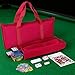 F2C American Mah Jongg Mahjong Set 166 Tiles, 4 Colors All-in-One Rack/Pushers, Red Soft Bag and Accessories –Classic Full Size Complete Mahjongg Mah Jong Set (Red)