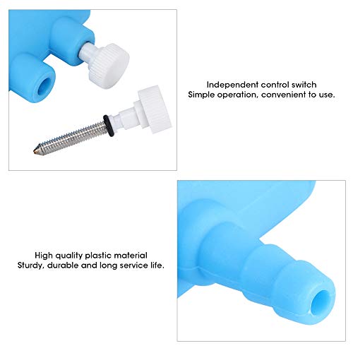 2PCS 2-Way Aquarium Air Splitter and Air Control Valve, Plastic Oxygen Distributor for Fish Tank Air Pump Accessories - Image 3