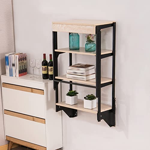 Wall Mounted Desk,Folding Kitchen Murphy Table, Special Design Multi-Function Work Table, Floating Shelves,Laundry Folding Table ,Convertible Shelf Dining, Space Saving Wooden Computer Desk ( Color : #TOP2