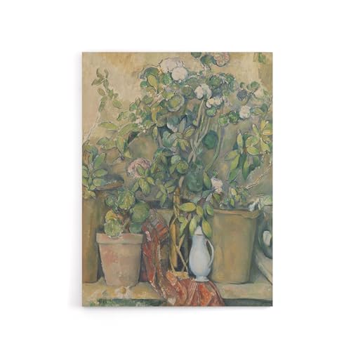 Artery8 Terracotta Pots and Flowers By Paul Cezanne 12X16 Canvas