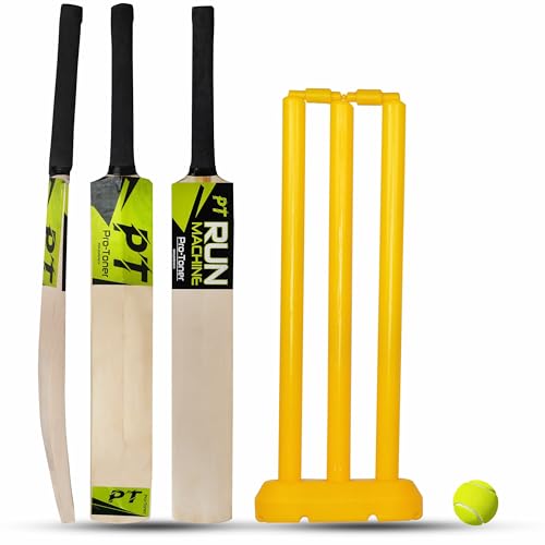 Protoner Cricket Set with Wooden Bat, Stumps and Ball, Sports Kit...