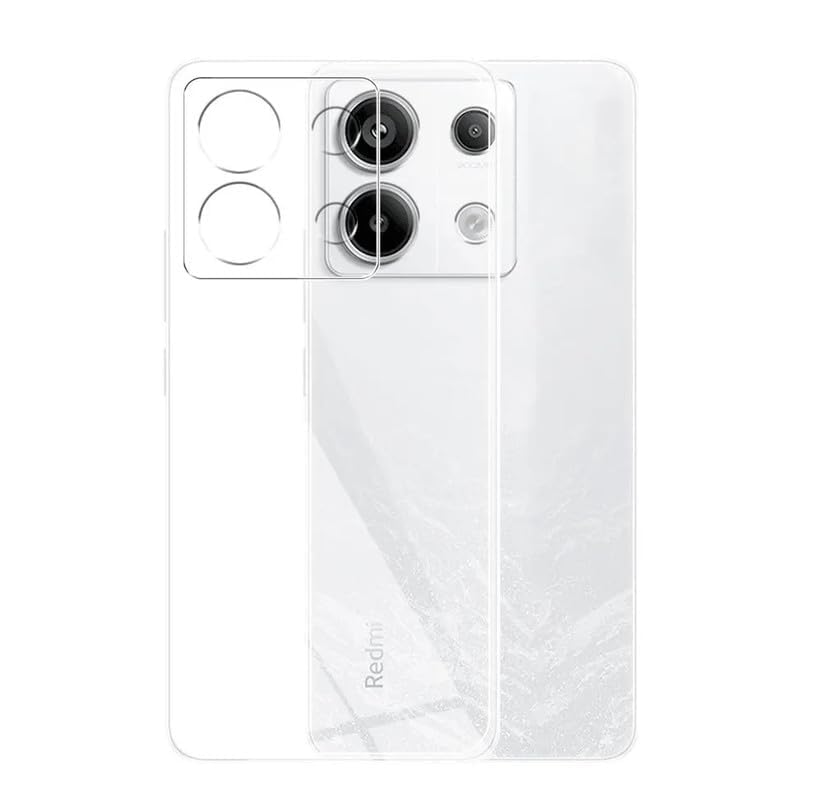 Image of COVERBLACK Soft Rubber Back Cover for Mi Poco X6 5G - Transparent