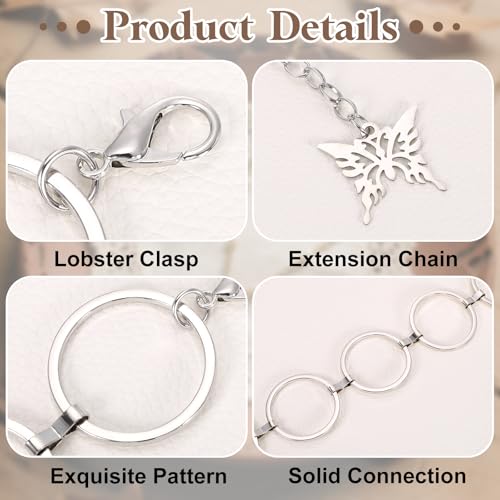 uxcell Western Metal Concho Chain Belt, Chain Waist Belts for Women Dresses Jeans Country Concert Outfit, Silver Hollow Circle3