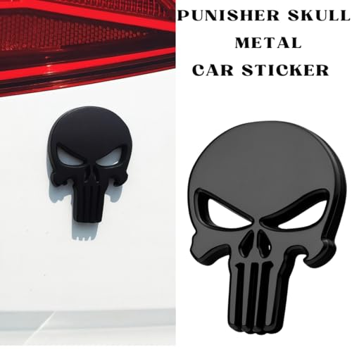 Image of DETACHI Danger Emblem 3D Metal Car Badges Emblems Logo-7.7 X 7.7cm-Black & Silver Trunk Rear Fender Emblem compataibe with Tailgate Side Sticker Badge Car Decals Waterproof Self-Adhesive Non-Rusting