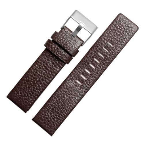 HuanJ 22mm 24mm 26mm 28mm 30mm 32mm {vrvoh fB[[ DZ4386 1657 1399 1206 4323 rvXgbv Y \tgxg uXbgΉ(Brown silver clasp,30