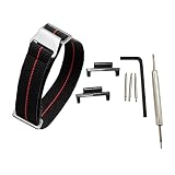 RichieStrep - Cinturino in nylon per orologio da polso con truppe francesi da 20 mm per Casio GShock 5600/5610 G100 GW2310 DW6600/GW6900 GA800 5700, Nessuna pietra preziosa