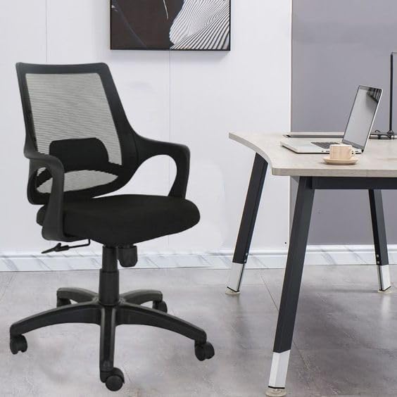 Image of NGFC Ergonomic Office Chair for Work from Home & Study | Height Adjustable Mesh Back Revolving Chair with Tilt Lock Mechanism, High-Comfort Seat, and Sturdy Design - Pack of 1