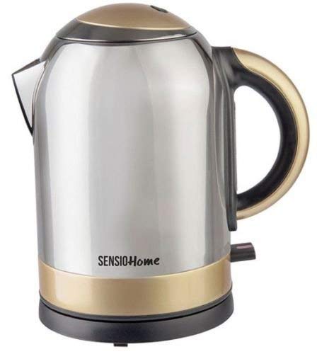 SensioHome 3kw Rapid Boil Bullet Kettle Stainless Steel & Gold Finishes