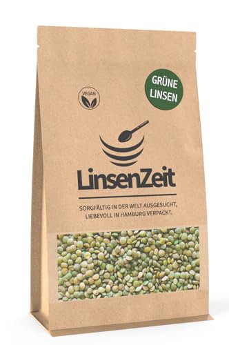 LinsenZeit – Grüne Linsen 600g – Berglinsen – Laird-Linsen - Großartige Proteinquelle - Vegan & ohne Zusatzstoffe & Premium Qualität LinsenZeit – Grüne Linsen 600g – Berglinsen – Laird-Linsen - Großartige Proteinquelle - Vegan & ohne Zusatzstoffe & Premium Qualität