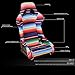 NRG Innovations NRG-FRP-302-MEXICALI Prisma Fixed Back Bucket Racing Seat wBottom Mount, Serape Design/Fresh Red Glitter Back