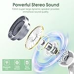 Csasan-Wireless-Earbuds-2023-Bluetooth-53-Headphones-HiFi-Stereo-40H-Playtime-Mini-Bluetooth-Earbuds-with-ENC-Noise-Cancelling-Mic-IP7-Waterproof-Wireless-Earphones-LED-Display-Touch-Control