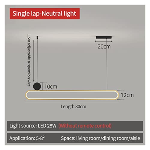 Lampe suspendue LED moderne noire pour table de bar et cuisine - 3