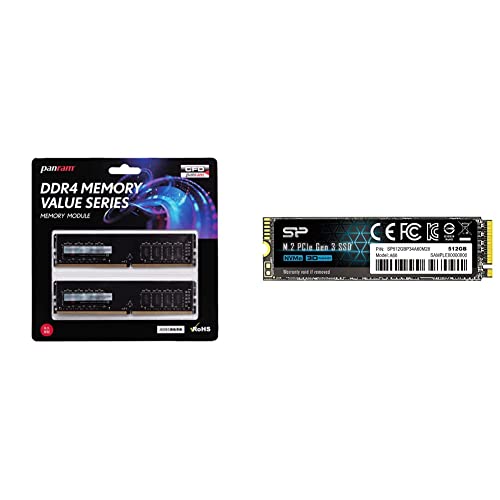 yZbgzCFD̔ Panram fXNgbvPCp  DDR4-3200 (PC4-25600) 8GB×2 288pin DIMM ۏ ۏ W4U3200PS-8G & VRp[ SSD 512GB 3D TLC NA