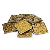 Milltown Merchants™ 1.8 Inch (48mm) Gold Bubble Mosaic Tile - Bulk Glass Mosaic Tiles - 1 Pound (16 oz) Mirror Tile Assortment for Backsplash, Murals, Stepping Stones, and Mosaics
