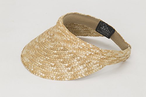 Jacobson Straw Hat - Slip On Braid Visor,Tan,Adult #TOP1