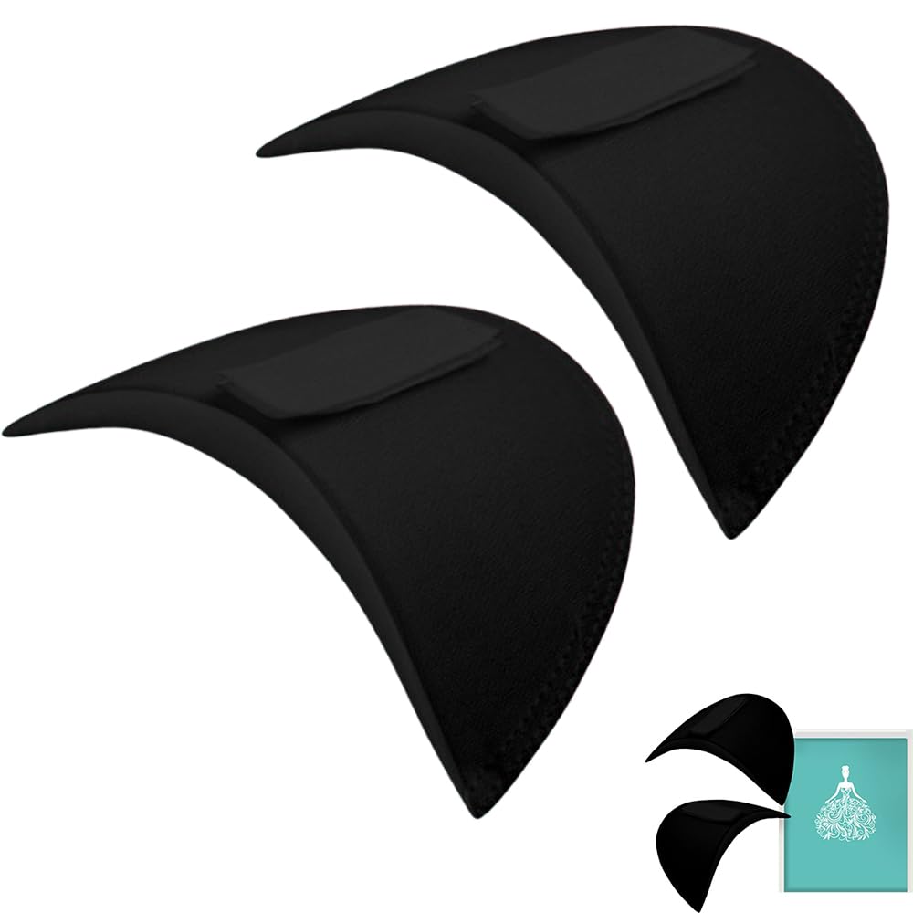 JINXUANXUDYL Shoulder Pads Shoulder Pads for Women Clothes Thickness 1.5cm Breathable Sponge Pads Shoulder Anti-Slip Detachable Foam Shoulder Pads Breathable Sponge Shoulder Pads Suit T-Shirt (Black)