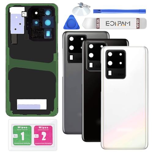 Vitre Arrière Samsung S20 Ultra G988 Cassée : Solution Remplacement Blanc avec Lentille et Outils