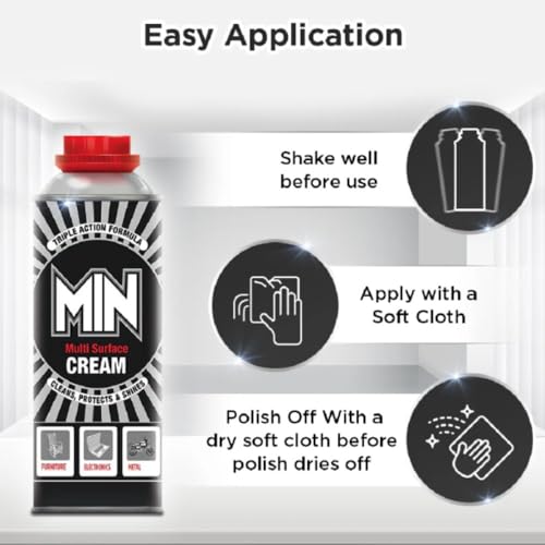 Image of MIN Multi Surface Cream 100g | Multipurpose Cleaning Cream for Stubborn Stains | Ideal for Kitchen, Bathroom, and More | Easy & Effective Cleaning Solution (Pack of 1)
