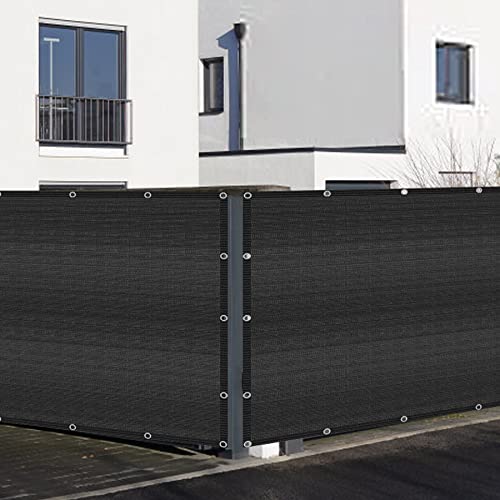 Black 6' x 7' Fence Privacy Screen Commercial Outdoor Backyard