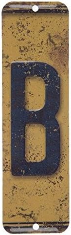 Placa de matrícula retro antigua, alfabeto indiviidual, letras de pared con monograma de pared con buzones de correo montados en la pared, Mancave,