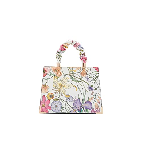 ALDO Bilitha, Sac bandoulière Femme, Blanc/Jardin Opulent, Small