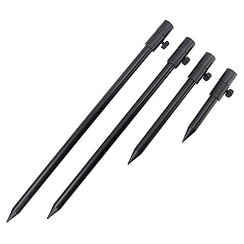 Hirisi Tackle 2 x Karpfenangeln Bank Sticks Angelrutenhalterung Teleskop Cover