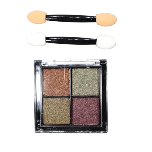 Paleta de Sombras Metálicas com 4 Cores, Pigmentos Cromados e Brilhantes (4 em 1 (HS816))