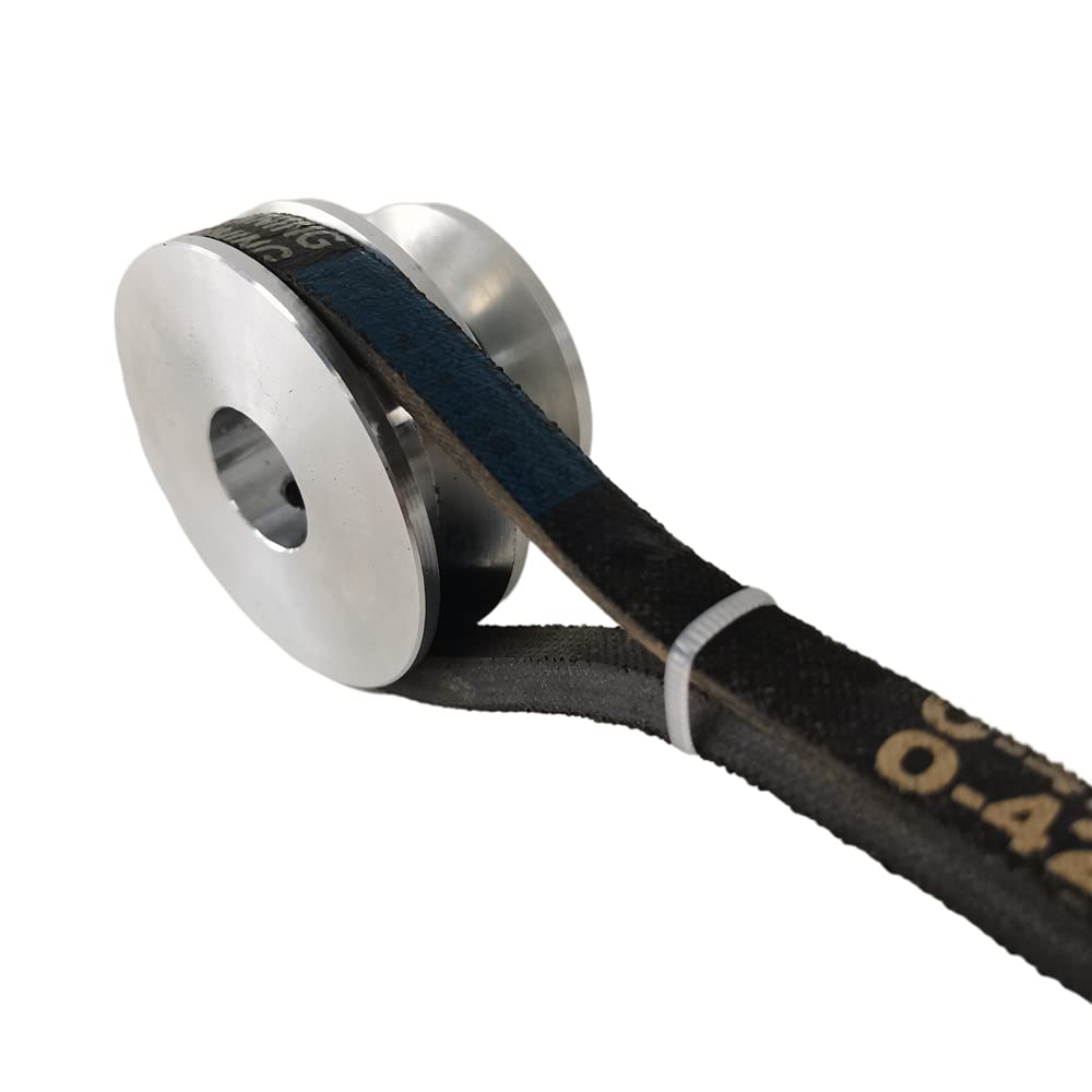Poulie à courroie trapézoïdale à double rainure en aluminium – Diamètre extérieur 40/50 mm, alésage fixe 8-20 mm for courroies de type A/O, accessoire d'entraînement moteur(14mm)